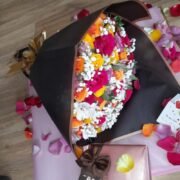 Bright Yellow, Red, Hot Pink, Bright Orange Roses