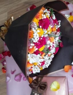 Bright Yellow, Red, Hot Pink, Bright Orange Roses