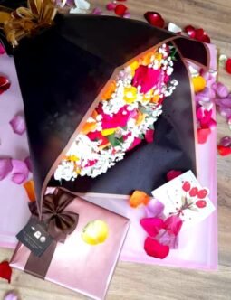 Bright Yellow, Red, Hot Pink, Bright Orange Roses