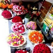 Flower shop display with many bouquets 2