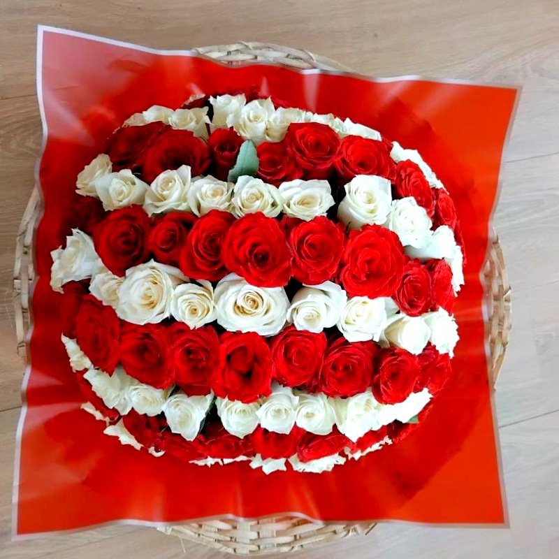 Red and white roses Red and white roses