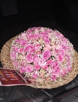 Round Pink Roses