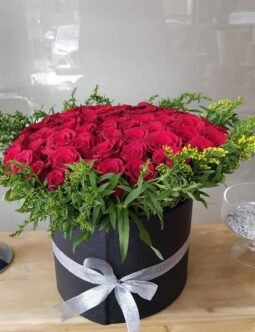 Elegant Red Rose Box – Birthday Edition